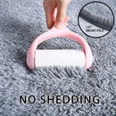 Axyaa Grey Plush Oval Area Rug for Living Room, Bedroom, or Nursery