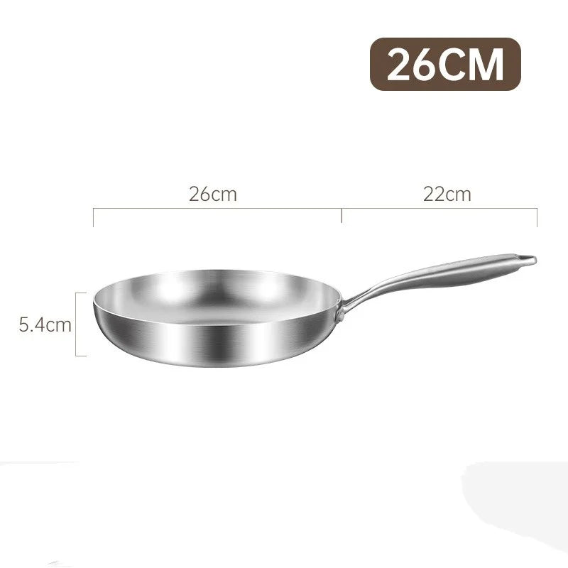 Axyaa Stainless Steel Non Stick Frying Pan for Gas Stove and Induction Cooker