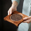 Axya Walnut Teapot Cushion & Tea Mat Set for Kung Fu Tea Ceremony