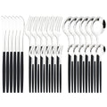 Axyaa 30-Piece Silver Stainless Steel Cutlery Set for Party Kitchen