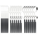 Axyaa 30-Piece Silver Stainless Steel Cutlery Set for Party Kitchen
