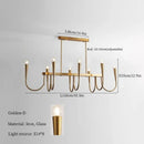 Axyaa Iron Black Pendant Light LED Chandelier Luxury Ceiling Lamp Luxe Bedroom Decor