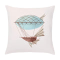 Axyaa Cartoon Sailboat Hot Air Balloon Lighthouse Cushion Cover
