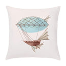 Axyaa Cartoon Sailboat Hot Air Balloon Lighthouse Cushion Cover