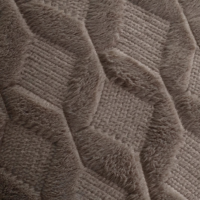 Axyaa Nordic Plush Dark Gray Cushion Cover for Home Sofa Decor Diamond Pattern