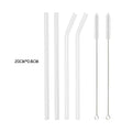 Axyaa Glass Straw Set: Reusable & Eco-Friendly Smoothie Cocktail Straws