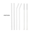 Axyaa Glass Straw Set: Reusable & Eco-Friendly Smoothie Cocktail Straws