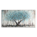 Turquoise Tree Botanical Wall Art Print by Axyaa for Modern Home Decor
