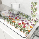 Axyaa Square Anti-slip Absorbing Dry Mat for Dishes and Cups