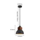 Axyaa Retro Rechargeable Bedside Pendant Lamp - Italian Vintage Style