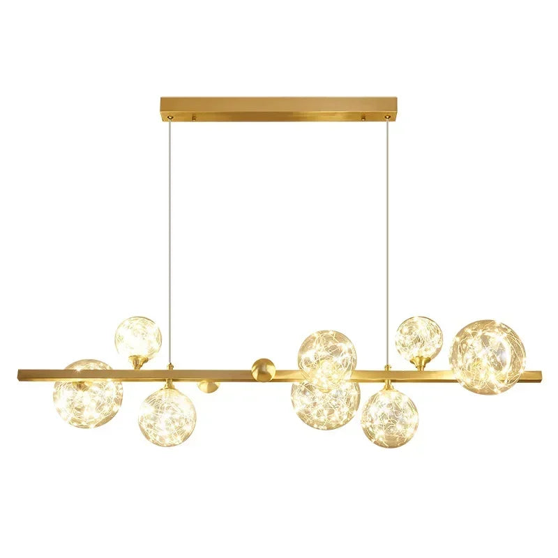 Axyaa Starry Round Pendant Light: Modern, Luxury, Minimalist for Living, Dining, Bedroom.