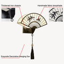 Axyaa Elegant Iron Art Fabric Wall Sconce for Living Room, Bedroom, and Hallway