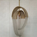 Axyaa Gold Chandelier Crystal Light Fixture Modern Home Decor Island Lamp