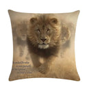 Axyaa Printed Linen Pillowcase for Home Sofa Car Decor 45*45cm