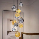 Axyaa Glass Ball Pendant LED Chandelier for Home Decor
