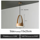 Axyaa Modern Nordic Wood Grain Chandelier for Restaurant and Bedroom