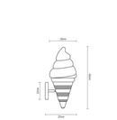 Axyaa Ice Cream Kids Wall Lamp LED Sconce Fixtures for Modern Room Decor