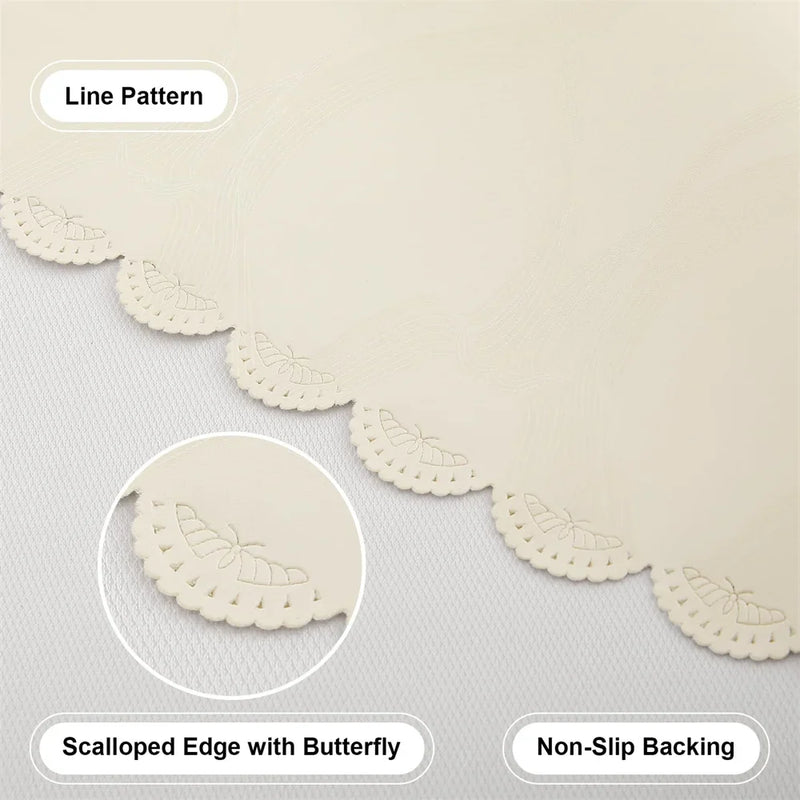 Axyaa Waterproof Vinyl Tablecloth for Kitchen Dinner Party décor