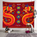Axyaa Chinese New Year Tapestry Blessings Good Luck Spring Festival Decor