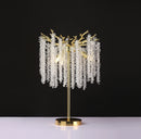 Axyaa Nordic Luxury Crystal LED Floor Lamp for Living Room, Bedroom & Sofa