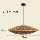 Axyaa Handcrafted Rattan Chandelier for Home Decor Lighting