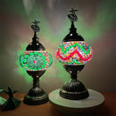 Axyaa Turkish Swirling Dance Mosaic Table Lamp Glass Bed Light Vintage Romantic Glass Mosaic Lamp
