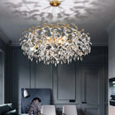 Axyaa Luxury Crystal Chandelier LED Pendant Lamps for Living Room Dining Hall