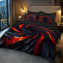 Axyaa Volcanic Rock Design Bedding Set - All-Season Soft, Machine Washable