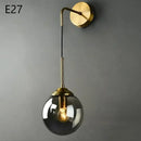 Nordic Golden Chrome Glass Ball Wall Lamps by Axyaa