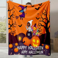 Axyaa Cartoon Cute Halloween Gift Flannel Sofa Blanket