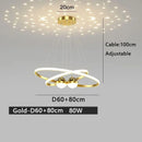 Axyaa Starry Sky LED Ceiling Chandelier: Modern Home Decoration Pendant Lights