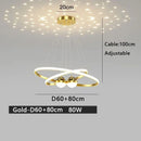Axyaa Starry Sky LED Ceiling Chandelier Remote Control Pendant Lights for Modern Home Decor
