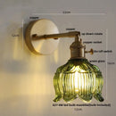 Axyaa Flower Glass LED Wall Lights - Modern Nordic Bedside Lamp