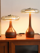 Axyaa French Walnut Table Lamp for Living Room Study Bedroom Bedside Night Light