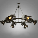 Axyaa Industrial Chandelier: Vintage Loft Telescopic Spotlights for Bar, Cafe, Clothing Store