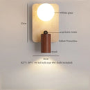 Axyaa Wabi Sabi LED Wall Lights Yellow Travertine Bedside Lamps