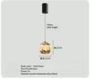 Axyaa LED Bedside Spotlight Pendant Light Black Gold Chandelier Paris Pendant
