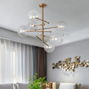 Axyaa Bronze Glass Bubble Chandelier Pendant Light for Modern Room Decor