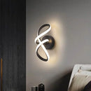 Axya Modern Black Gold Acrylic LED Wall Lamp for Home Lighting