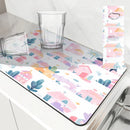Axyaa Cartoon Building Kitchen Drying Mat