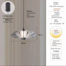 Axyaa Petal Glass Crystal Chandelier: Minimalist Modern Design for Bar Counter Luminous Lighting