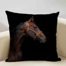 Axyaa Horse Pattern Cushion Cover 45x45cm Linen for Home Living Room Art Decoration