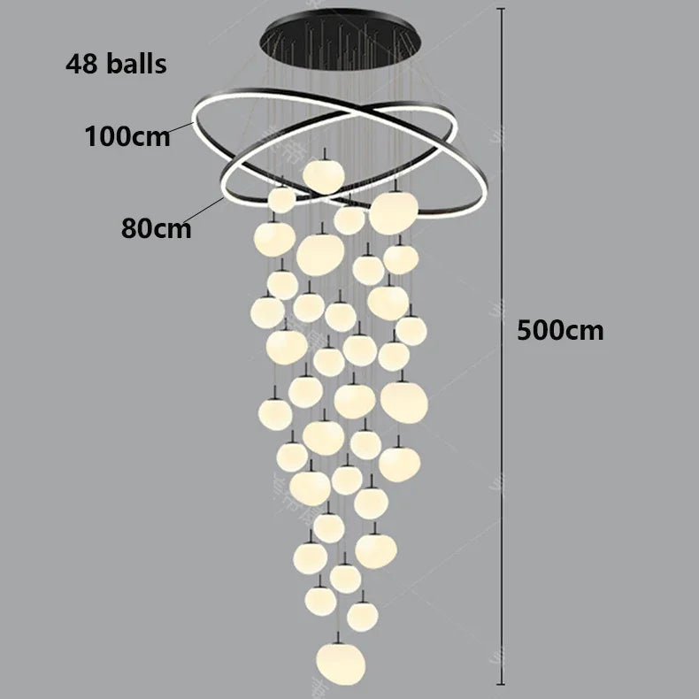 Axyaa Staircase Chandelier Pendant Light for Modern Home Decor & Indoor Lighting