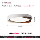 Axyaa Walnut LED Ceiling Lamp for Bedroom Living Study Room Full Spectrum Eye Protection