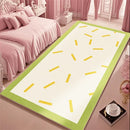Axyaa Fluffy Pink Carpet: Soft, Minimalist Style Rug for Girl Bedroom, Living Room