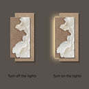 Axyaa Abstract Black White LED Mural Entrance Wall Lamp
