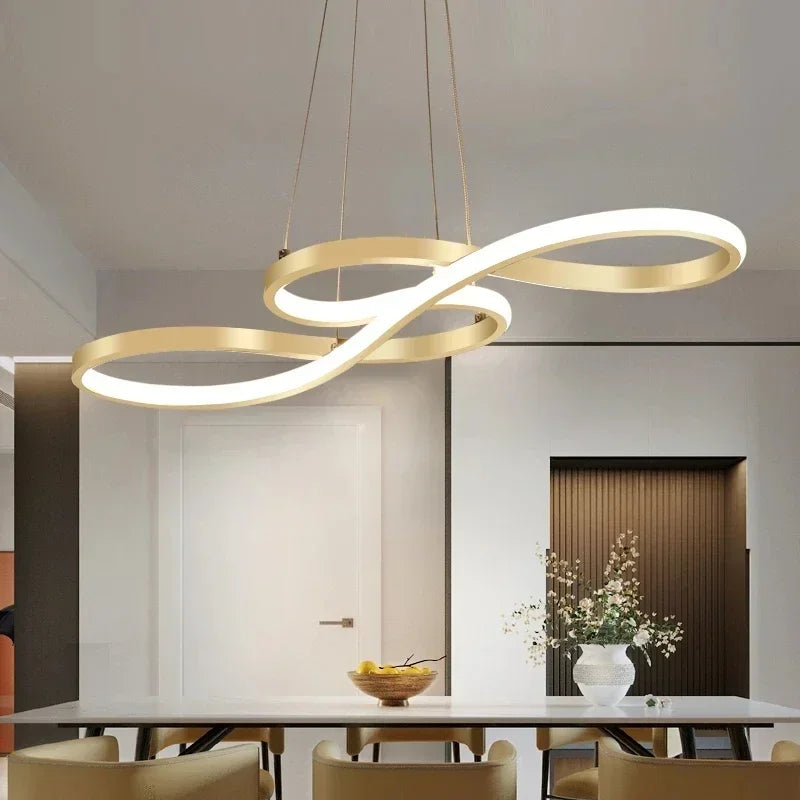 Axyaa Nordic Music LED Pendant Light - Black Kitchen Dining Room Living Room Lamp