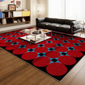 Axyaa Pink Plaid Carpet: Modern Minimalist Large Area Rug for Stylish Home Decor