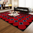 Axyaa Pink Plaid Carpet: Modern Minimalist Large Area Rug for Stylish Home Decor