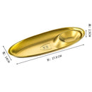 Axyaa Stainless Steel Golden Snack Plate for Serving, Restaurant Tableware
